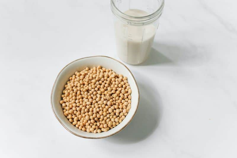 soybeans in a bowl as questions like "Is Edamame the Same as Soy Beans?" pop up