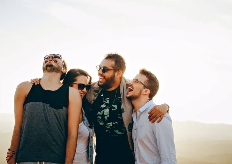 group of friends and family