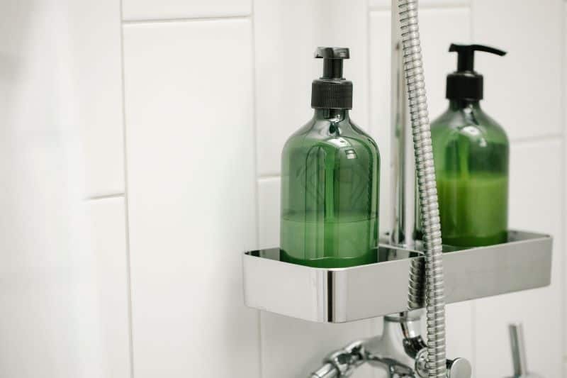 aloe shampoos in a bathroom