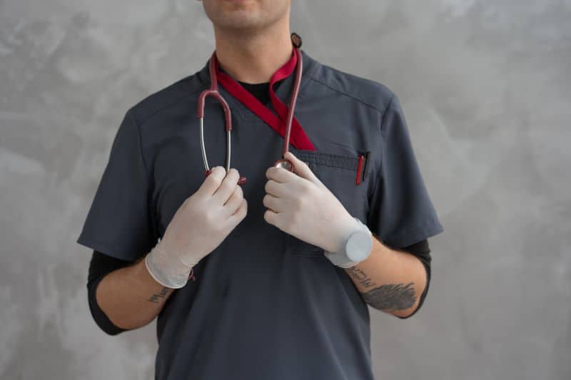vet with stethoscope